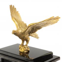 Настольные часы &amp;quot;Орел&amp;quot;из черного обсидиана