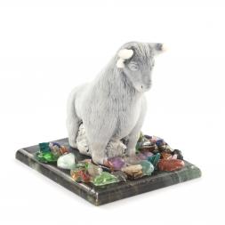 Статуэтка &amp;quot;Бык&amp;quot; мрамолит, змеевик