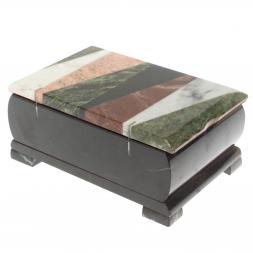 Шкатулка с мозаикой косой луч 18х12х8 см