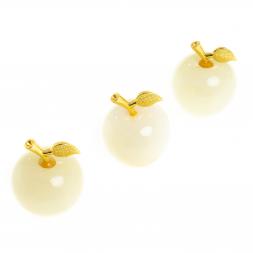 Сувенир "Яблоко" оникс желтый 3,9х5,2 см (1,5)