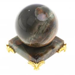 Шар из офиокальцита 6 см на подставке