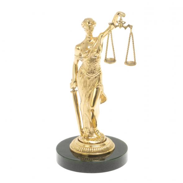 Статуэтка из бронзы &amp;quot;Фемида&amp;quot; на подставке из нефрита 127022