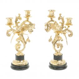 Подсвечники &amp;quot;Колибри&amp;quot; из шабровского змеевика