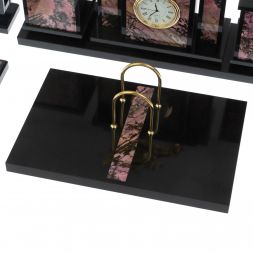 Настольный набор &amp;quot;Георгий Победоносец&amp;quot; из родонита