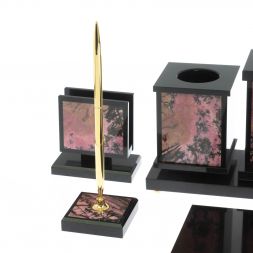 Настольный набор &amp;quot;Георгий Победоносец&amp;quot; из родонита