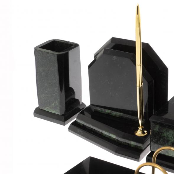 Письменный прибор &amp;quot;Куб&amp;quot; из змеевика 129879