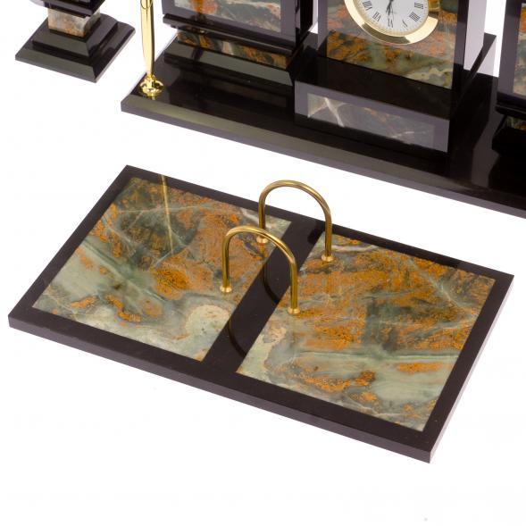 Письменный прибор &amp;quot;Орел&amp;quot; камень офиокальцит 125431