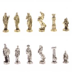 Шахматы &amp;quot;Царь Леонид&amp;quot; доска 28х28 см лемезит мрамор