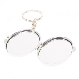 Складное зеркало брелок из флюорита овальное