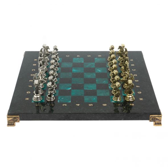 Настольные шахматы &amp;quot;Атлас&amp;quot; из змеевика 28х28 см 127739