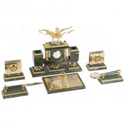 Настольный набор &amp;quot;Двуглавый орел&amp;quot; из нефрита