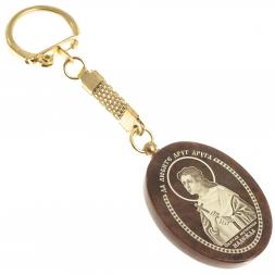 Брелок-оберег с молитвой "Святая Надежда" камень обсидиан