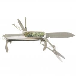 Нож мультитул складной 7 в 1 с камнем желтый апатит