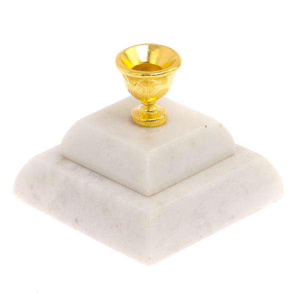 Подсвечник церковный двойной из мрамора 5х5х4 см 126105