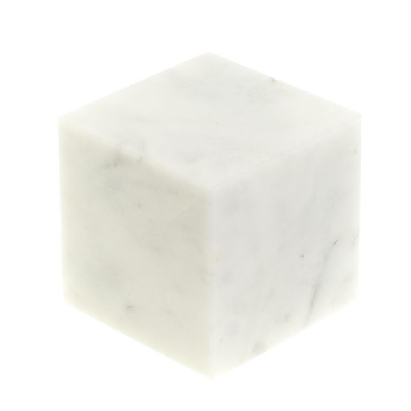 Куб 50 мм белый мрамор 127501