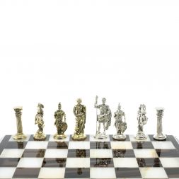 Шахматы "Римские войны" доска 40х40 см оникс / обсидиан