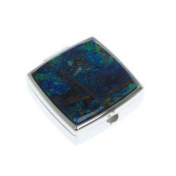 Таблетница на 2 отсека азурит цвет серебро