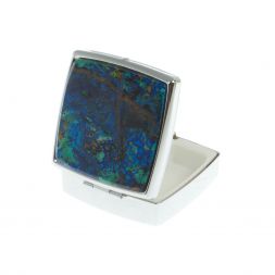 Таблетница на 2 отсека азурит цвет серебро