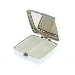 Таблетница на 2 отсека азурит цвет серебро