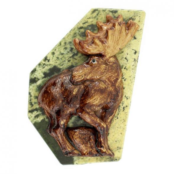 Магнит &amp;quot;Лось&amp;quot; змеевик 116221