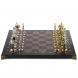 Настольные шахматы &amp;quot;Русь&amp;quot; доска 40х40 см камень лемезит фигуры металлические 120684