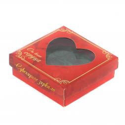 Зеркало карманное "Сердце" из натурального камня малахит цвет золото