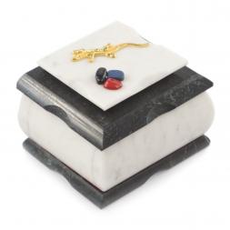 Шкатулка из белого мрамора &amp;quot;Оригинал&amp;quot; 10х8х7,5 см