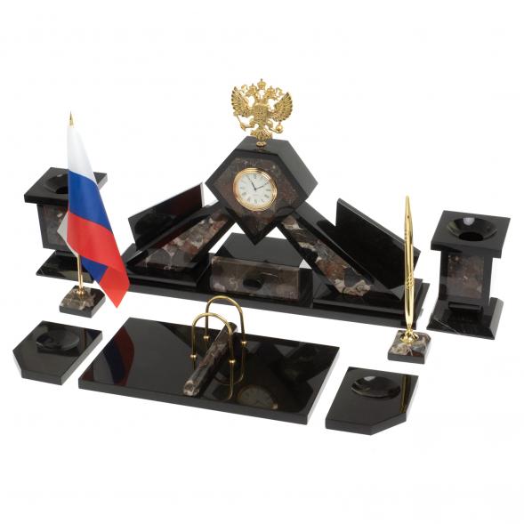 Настольный набор &amp;quot;Герб&amp;quot; из конгломерата 126920