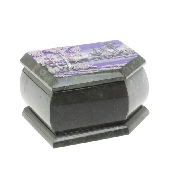 Шкатулка с расписной крышкой &amp;quot;Зима&amp;quot; 11х9х6,5 см 127579