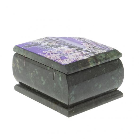 Шкатулка с расписной крышкой &amp;quot;Зима&amp;quot; 11х9х6,5 см 127579