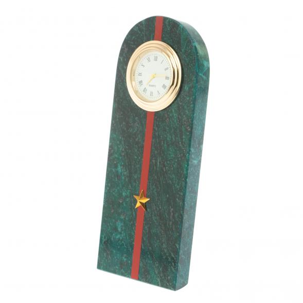 Часы &amp;quot;Погон младший лейтенант МВД&amp;quot; камень змеевик 128124