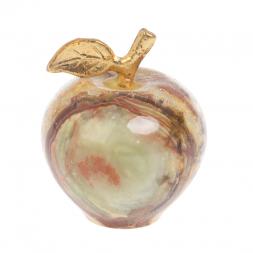 Сувенир "Яблоко" 3,2х4 см (1,25) оникс коричнево-зеленый
