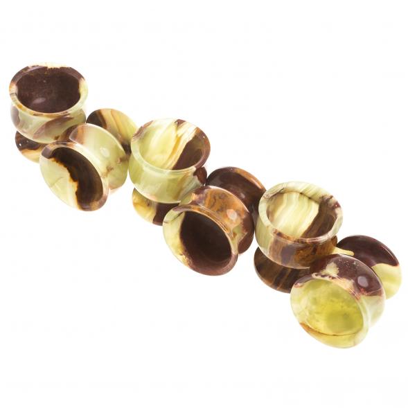 Набор рюмок из оникса 4,9х5 см 30 мл 6 шт в коробке (2х2) 121935