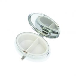 Таблетница овальная на 2 отделения камень шайтанский переливт 5,5х4,5х2 см