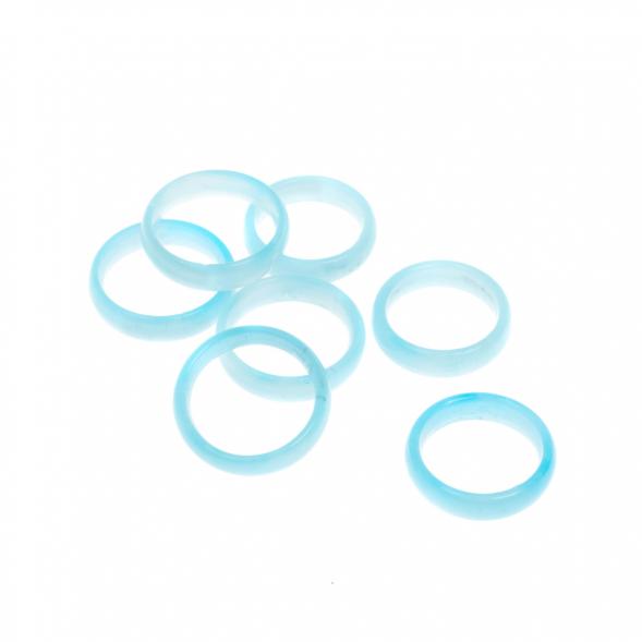 Подставка под шар голубой агат  2,2-2,5 см 130004