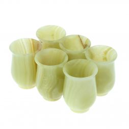 Набор стопок из оникса 6 штук в картонной коробке 40 мл 5х6,5 см (2х3)