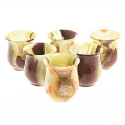 Набор стаканов из оникса 6х7 см 110 мл 6 шт в коробке (2,5х3)