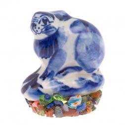 Сувенир фигурка &amp;quot;Заяц&amp;quot; на подставке из самоцветов