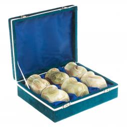 Набор стаканов из оникса в футляре 6,1х7 см (2,5х3) 110 мл 6 шт