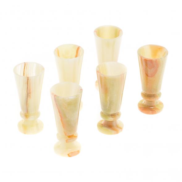 Рюмки из оникса &amp;quot;Конус&amp;quot; набор 6 шт 20 мл 3,5х8 см в коробке (1,5х3) 124761