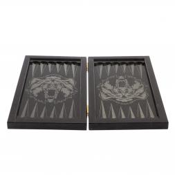 Нарды из камня с гравировкой "Медведь"