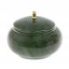 Шкатулка круглая из нефрита 10х10х8 см 129682