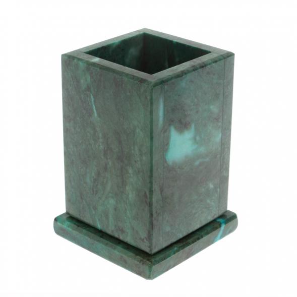 Карандашница из змеевика 8х8х11,5 см 129932