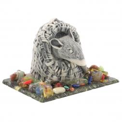 Сувенир из мрамолита "Крыса в корзине"