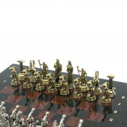 Шахматы "Олимпийские игры" доска 28х28 см лемезит змеевик