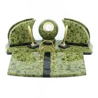 Настольный набор из натурального змеевика &amp;quot;Шар&amp;quot;