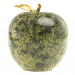 Сувенир "Яблоко" большое камень змеевик 8,5х9,5 см
