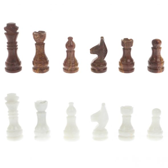 Каменные шахматы &amp;quot;Сувенирные&amp;quot; мрамор, оникс доска 20х20 см 128894