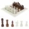 Каменные шахматы "Сувенирные" мрамор, оникс доска 20х20 см