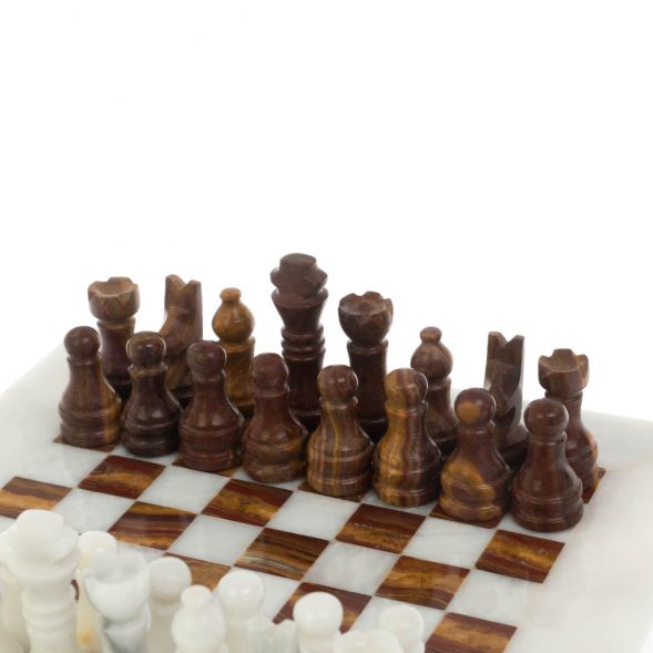 Каменные шахматы &amp;quot;Сувенирные&amp;quot; мрамор, оникс доска 20х20 см 128894